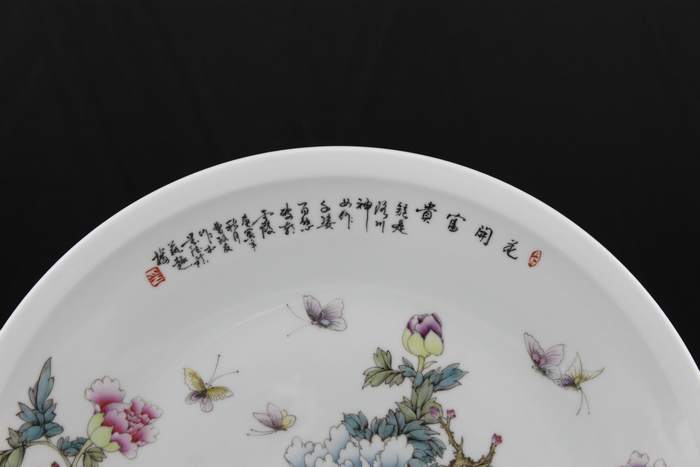 Offered home - cooked plate decoration plate in a jingdezhen porcelain art hanging dish famille rose porcelain ceramic Cao Zhiyou works