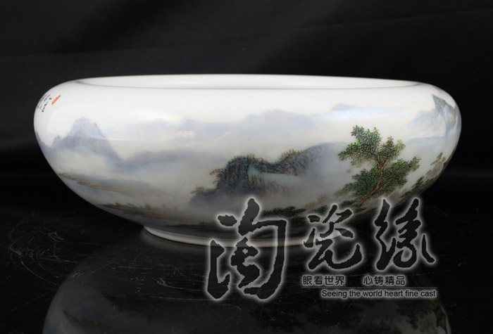 Offered home - cooked in jingdezhen famous Cao Zhiyou hand - made porcelain tea to wash a writing brush washer penjing collection the splendid 】 【