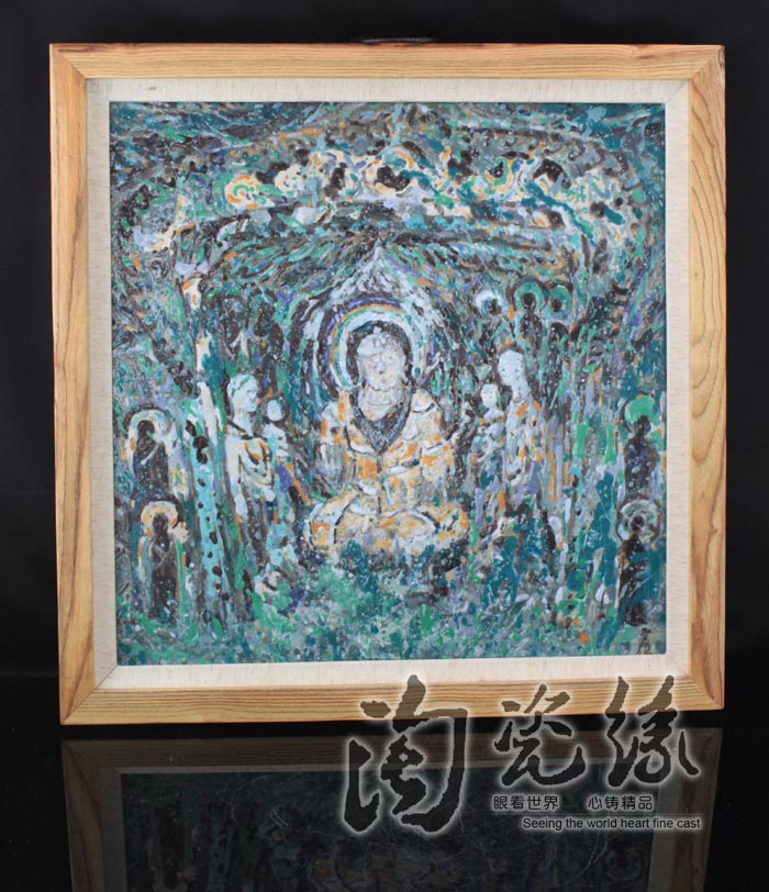 Offered a home - cooked r jingdezhen famous Tang Shengyao hand - made adornment famille rose porcelain plate painting collection Buddha mind 】 【 taking