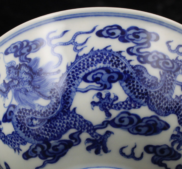 Offered home - cooked in jingdezhen hand - made archaize of blue and white porcelain tableware bowls bowl furnishing articles "longteng shengshi"