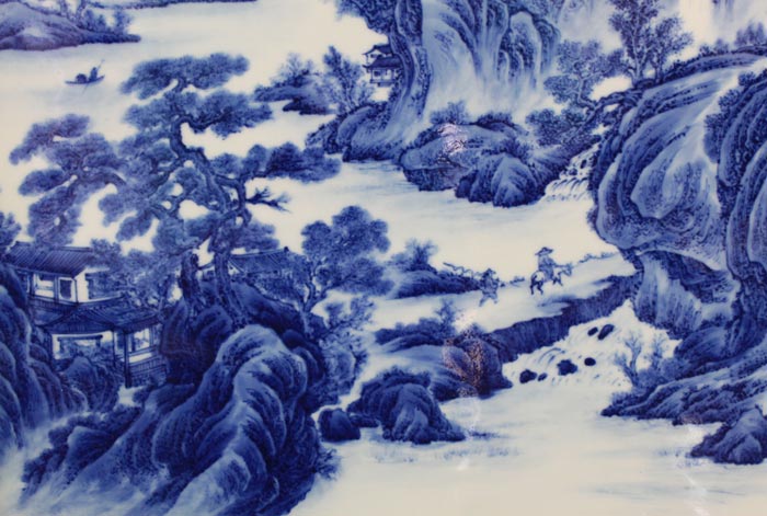 Offered home - cooked in jingdezhen hand - made porcelain plate painting decoration ceramics collection place blue and white porcelain hang