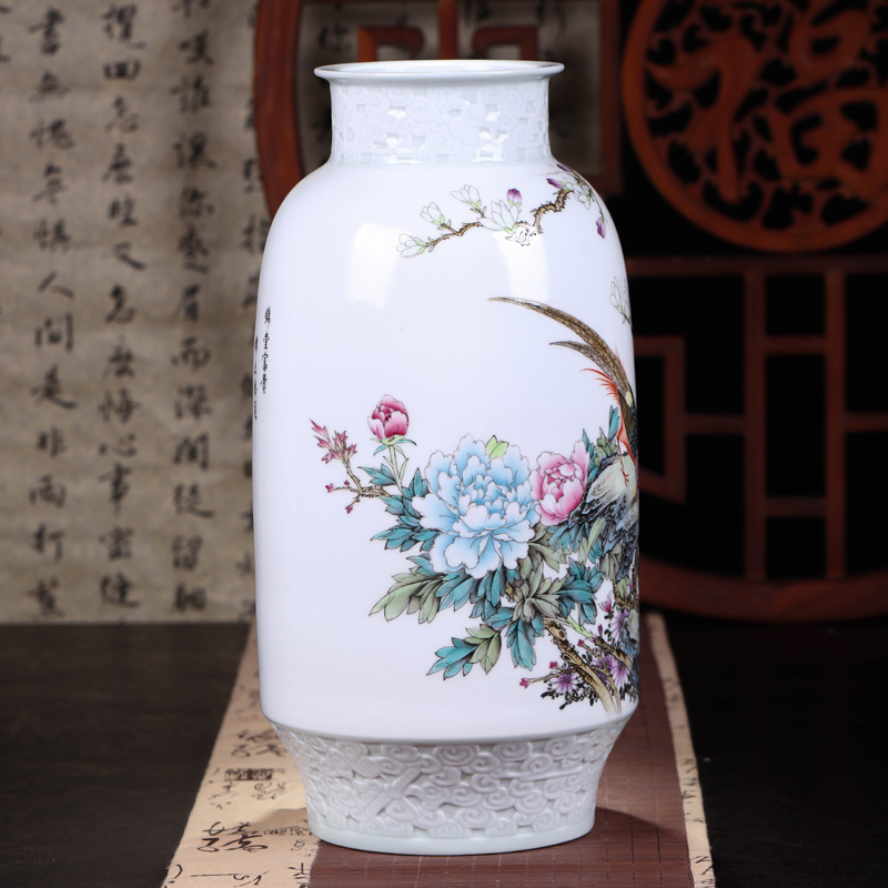 Offered home - cooked masters in jingdezhen ceramic art hand - made and furnishing articles checking porcelain enamel vase household ornaments