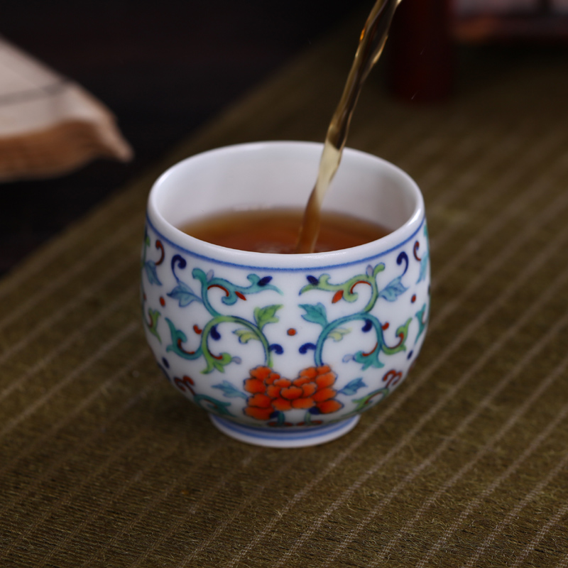 Offered home - cooked ceramic sample tea cup in hand - made color blue and white porcelain bowl with jingdezhen porcelain cups tea bucket tea handless small