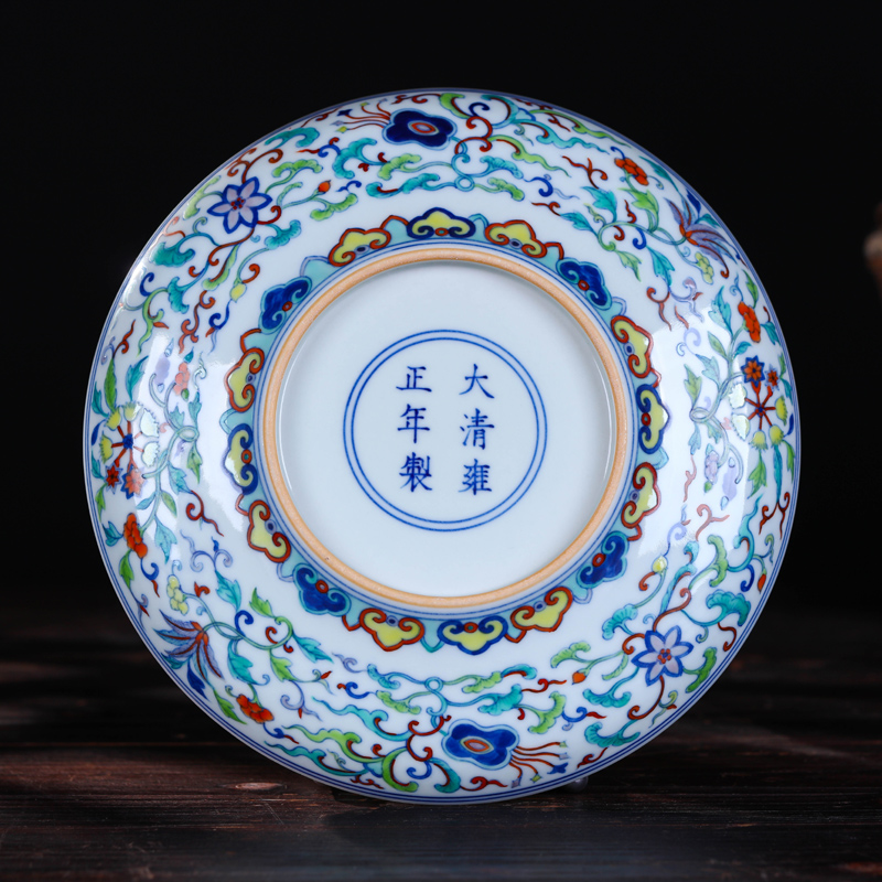 Offered home - cooked you fight exotic porcelain in jingdezhen blue and white hang dish hand - made tableware fruit plate manual dish plate count