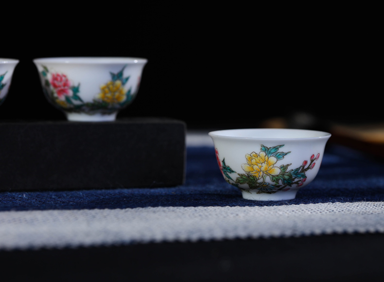 Offered home - cooked in jingdezhen porcelain sample tea cup teacups hand - made pastel masters cup bowl checking ceramic tea, tea light