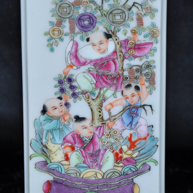 Offered home - cooked jingdezhen porcelain stationery furnishing articles in "four appliance famous Jin Hongxia hand - made powder wariety pen container