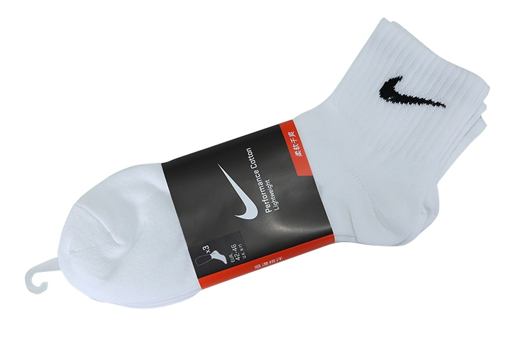 Nike ba đôi vớ thể thao nam vớ bóng rổ thấm mồ hôi dày vớ cotton chạy SX5546-010 - Vớ thể thao