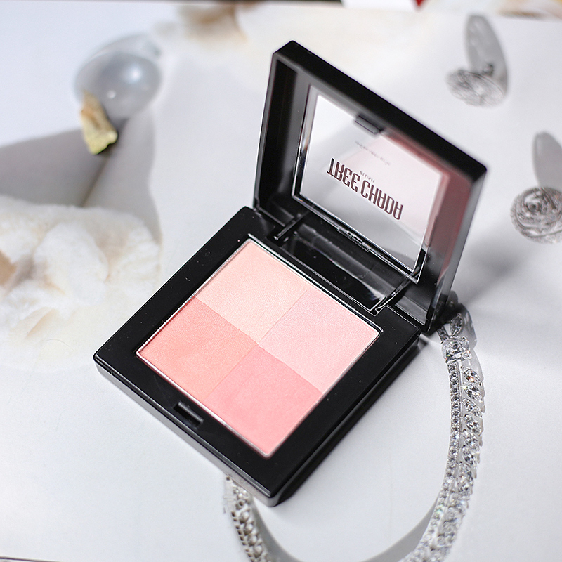 Treechada Thái bốn màu má hồng kẻ sọc nướng rouge trang điểm nude tự nhiên kéo dài nổi bật ngọc trai - Blush / Cochineal bảng má hồng