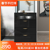 Light luxury drawer Nordic simple modern bedroom storage cabinet living room locker drawer type three four five drawers