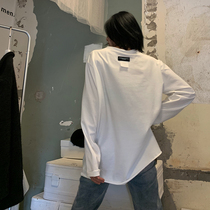 JCCC Shadow Slits T-Shirt Women's Spring and Autumn Long Joker Long Sleeve Jacket Casual Loose Skinny Backing Shirt