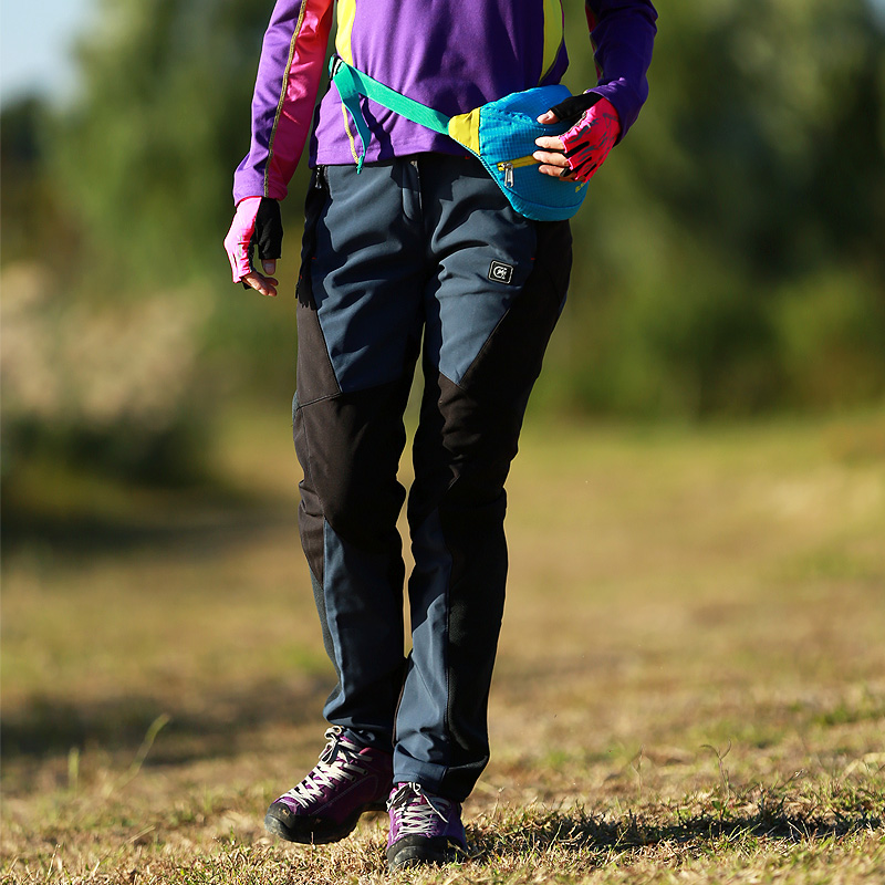 Outdoor Women's Grip Suede Soft Shell Flush Pant Trousers Warm Waterproof And Breathable Straight Drum Pants Girls Hiking Sport Pants