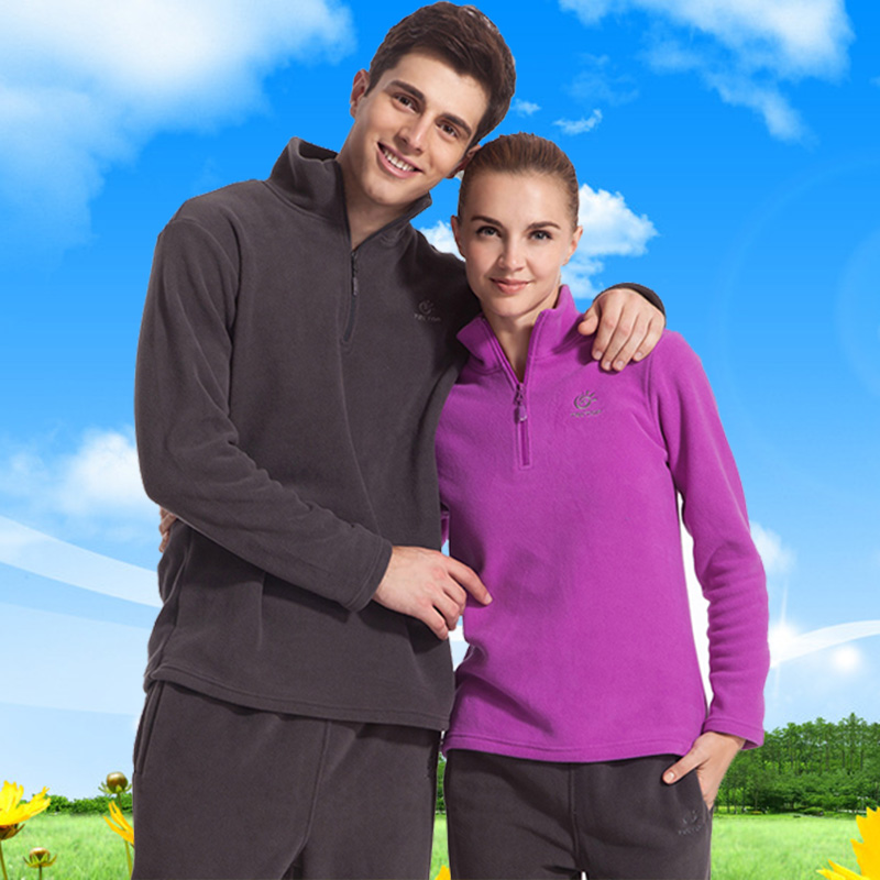 Outdoor men and women lovers fleece clothing autumn and winter new windproof warm antistatic does not play the ball does not fade