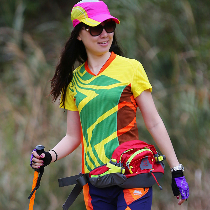 Breaking Code Handling Speed Jersey Woman Short Sleeve T-shirt Summer Ultrathin Breathable Sunscreen Woman quick Dry clothes V-collar sports women's clothing