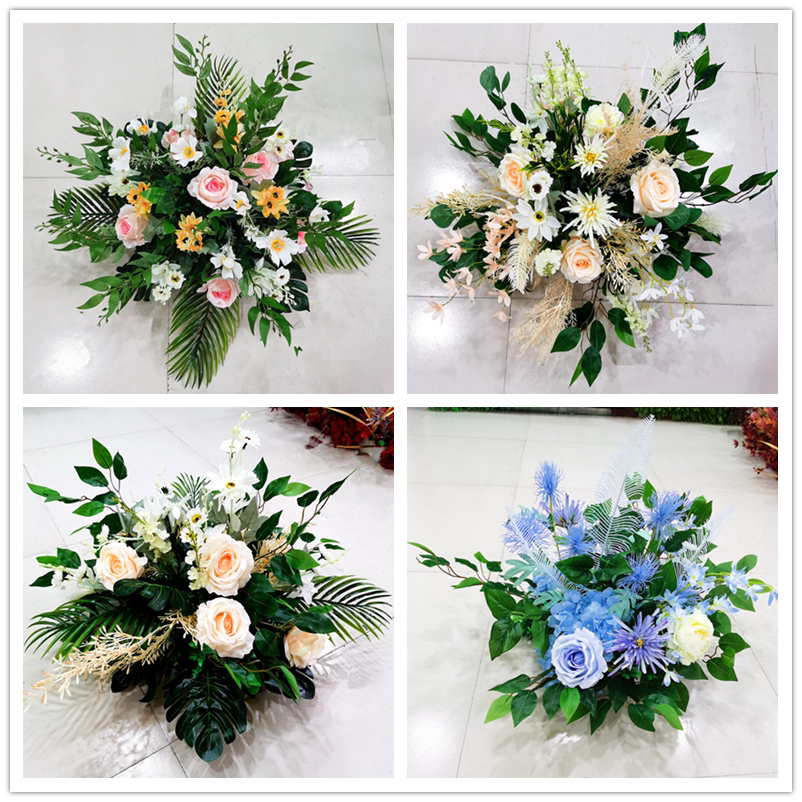 Wedding Celebration Sensual Road Citation Flower Polo Decorated Wedding Simulation Road Leading Flower Rows of flower and floral arrangements