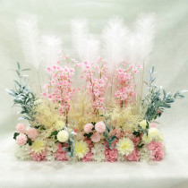 Wedding Road flower arrangement wedding stage land row flower scene arrangement hydrangea flower art decoration