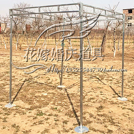 Wedding props galvanized tube Sifang Pavilion Xiting Huating iron frame wedding quadrangular pavilion shelf ceremony Princess Pavilion