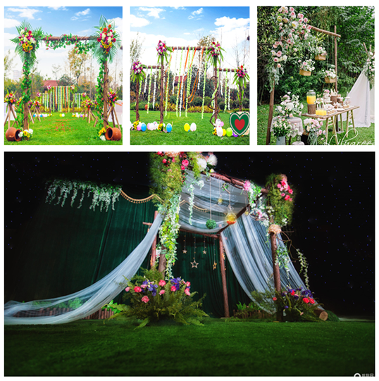 Senteo wedding arches Decorative Mori props Wooden Pile Road Leading Flowers Wood Arches shelf Wedding wedding arrangements