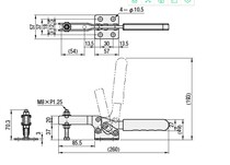 Horizontal quick clamp replaces MISUMI elbow clamp MC01-9 quick clamp tool clamp