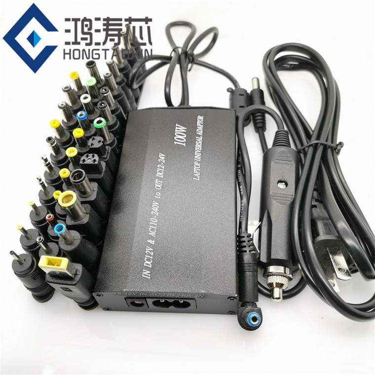Multifunctional Adapter for Asus, Lenovo, and Dell Laptops, Universal Power Supply with USB Car Charger and Dc Plug