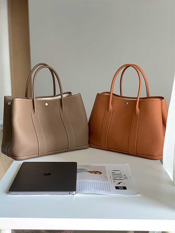 Cenge High-End, High-Quality First-Layer Cowhide Texture Online Garden Bag, Commuter Handbag, Large Capacity Tote
