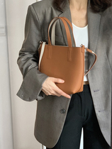 Custom imported tc double-sided front layer cowhide mini tote bag commuter casual versatile small bag handbag cross-body wave