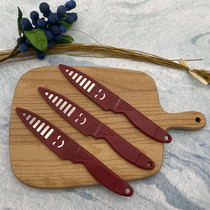 Stainless steel fruit knife kitchen knife disposable small red knife banquet banquet cows head pigs trotters lamb leg knife