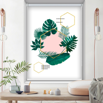 Light luxury American custom roller blinds Free hole lifting blinds Roman blinds Bathroom cartoon Nordic style kitchen