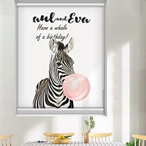 Kitchen roller blinds Free hole-free installation Tatami waterproof shading soft yarn curtain Electric shutter roll hand-pull type