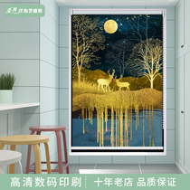 Fortune tree roller blinds Custom curtains Living room hanging paintings Decorative paintings Cash cow partition Entrance soft partition Chinese Zen