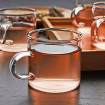 Heat-resistant transparent glass small cup with a hand drinking tea cup home set mini padded tea cup