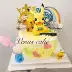 Lớn Bánh Pikachu Trang trí Búp bê Mini 6 Pokémon Elf Egg Cartoon Scenario Trang trí Bánh - Trang trí nội thất