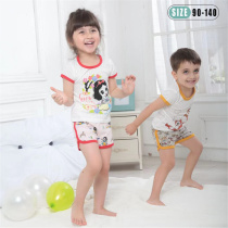 Day-series childrens clothing summer male and female child all-cotton short sleeves shorts thin childrens home conserved baby casual suit