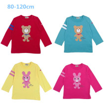 New childrens T-shirt boys and girls cotton cartoon long sleeve spring and autumn thin baby cotton shirt shirt