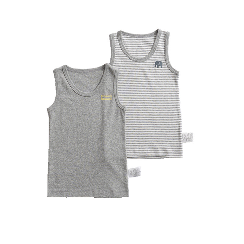 Mùa hè mới childrens bông vest nam và nữ mỏng đáy thường nhỏ vest kết hợp hai mảnh.