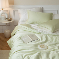 Special Price Brief About 80 Heather Four Pieces Double Sided Ice Silk Collage Bed Linen Cool Summer Nude Sleep Bed