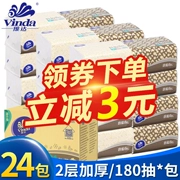 Vinda giấy hai lớp khó khăn 180 bơm 24 gói giấy giá cả phải chăng hộ gia đình khăn giấy mặt giá cả phải chăng - Sản phẩm giấy / Khăn giấy ướt