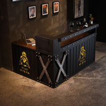 Retro cashier Industrial style bar restaurant counter bar front desk American cafe front desk Internet cafe reception desk