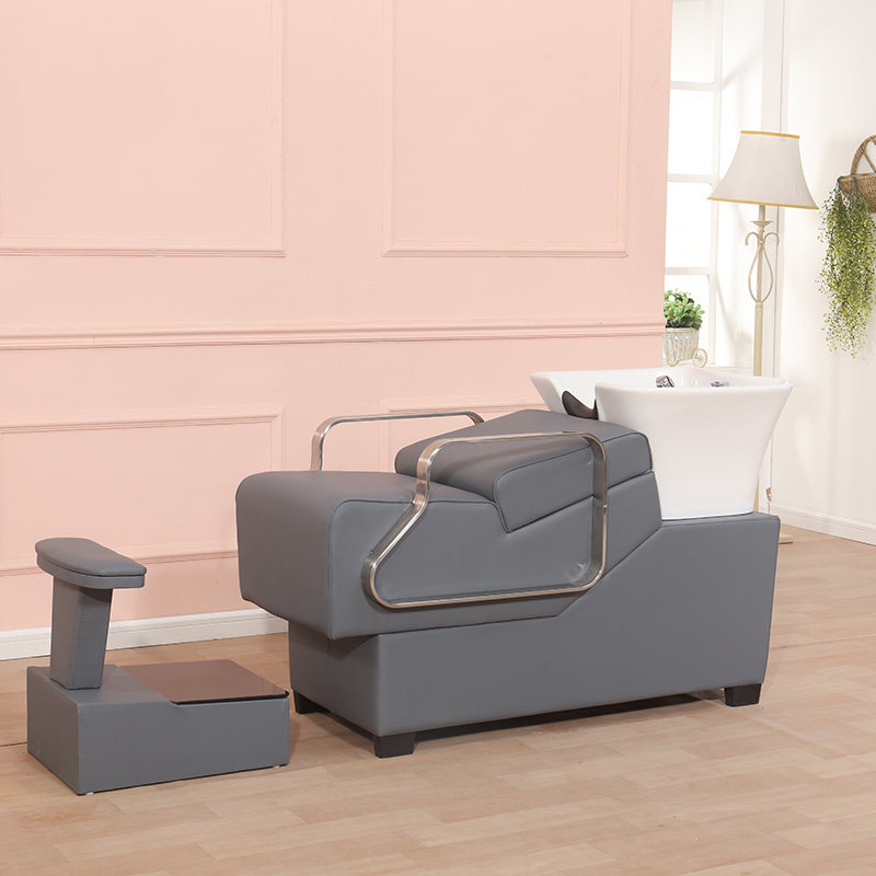 Net Red Beauty Hair Washing head Hair Salon Hair Salon Hair Salon Special Beauty Hair Salon Half Lying Flush Water Bed Ceramic Basin Wash Bed Special