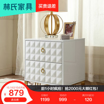 Lins bedside table creative personality storage Net red Cabinet ins light luxury bedside cabinet simple modern furniture DZ3B