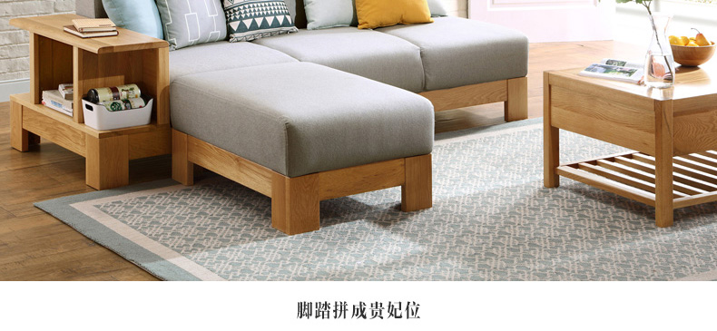 Bắc âu vải gỗ rắn sofa phong cách Nhật Bản nhỏ phòng khách bằng gỗ sồi trắng sofa kết hợp đồ nội thất CR2K