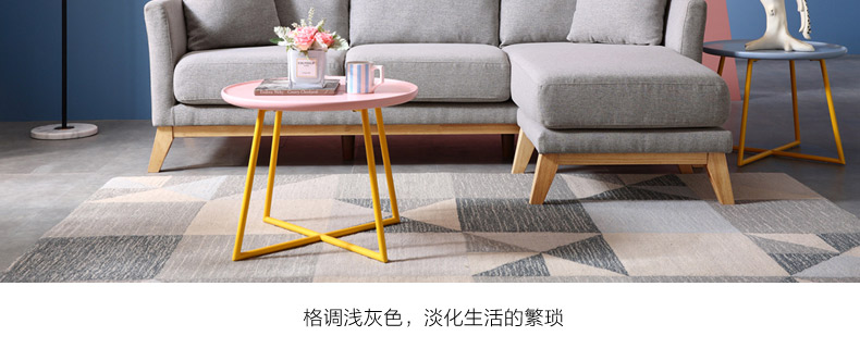 Lin của Bắc Âu căn hộ nhỏ phòng khách sofa vải kinh tế đầy đủ-fit Nhật Bản rắn chân gỗ hình chữ L sofa LS032