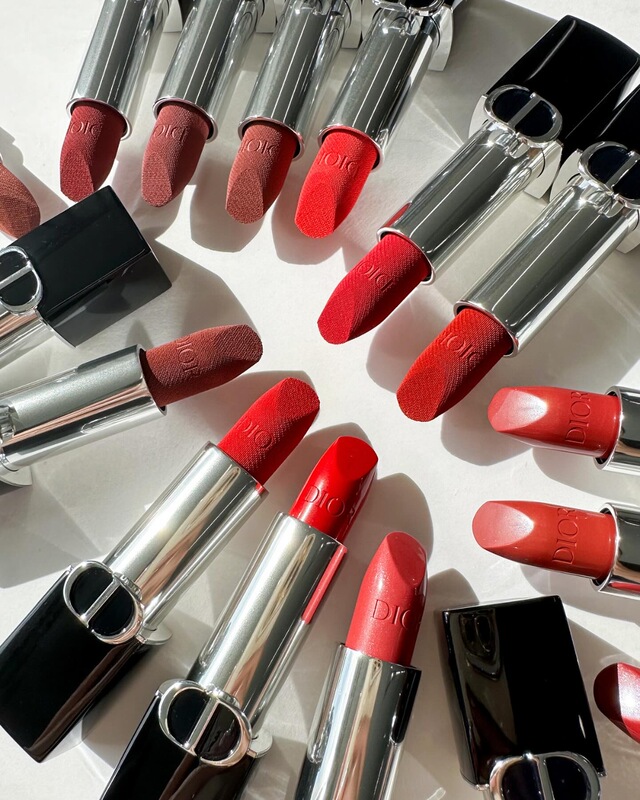 In Stock Japan Purchase Dior 2024 New Product Flame Blue Gold Lipstick Velvet Satin Lipstick 100
