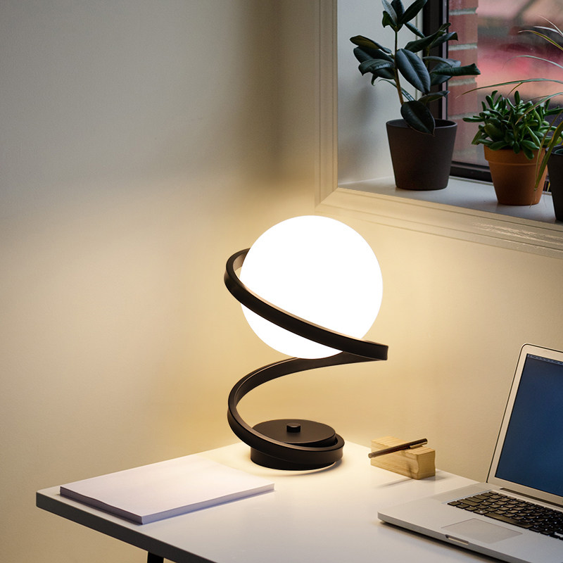 Nordic bedroom bedside table lamp simple study eye protection reading study lamp warm living room plug-in decorative lamp