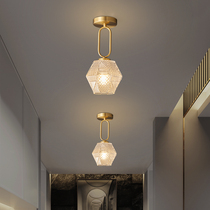 Light luxury corridor lighting Simply modern Nordic entry-door lights creative all-copper cloakroom balcony ceiling lamp