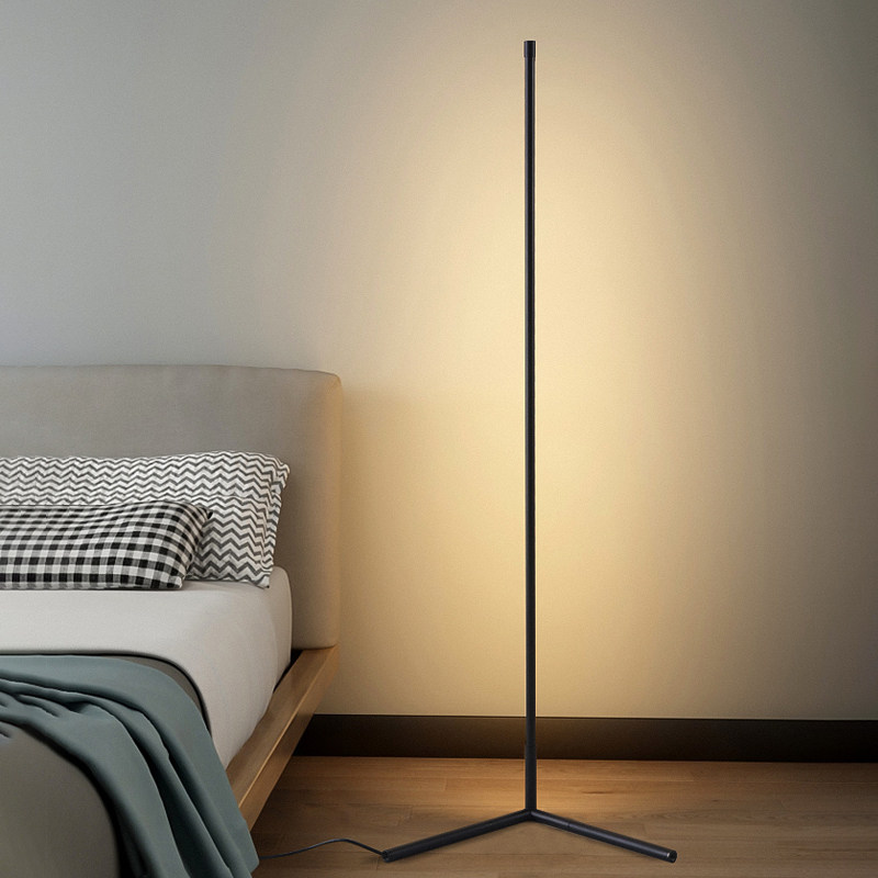 Nordic strip floor lamp simple living room sofa corner vertical floor lamp minimalist bedroom bedside atmosphere lamp