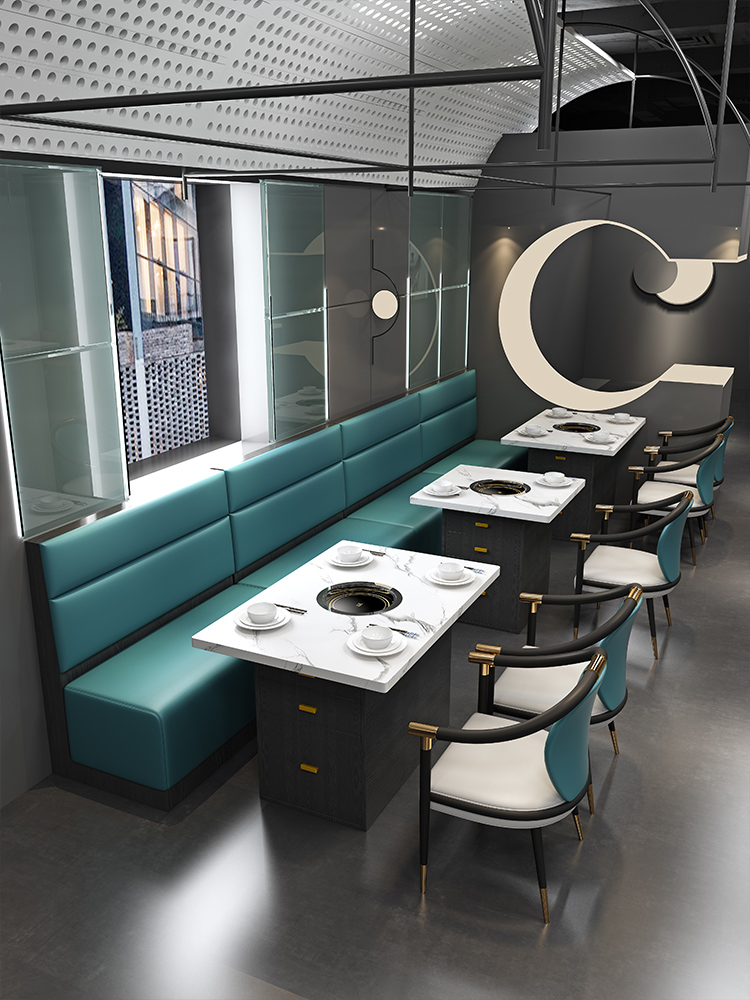 Hot boiler table Electromagnetic oven one catering card seat sofa plate customizable hot hot hot day store table