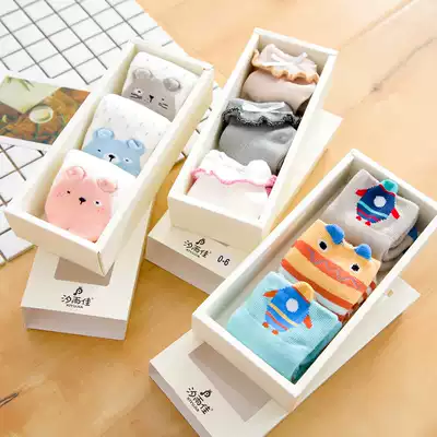 Baby socks autumn and winter new cotton cute cartoon men and women socks boxed newborn baby socks