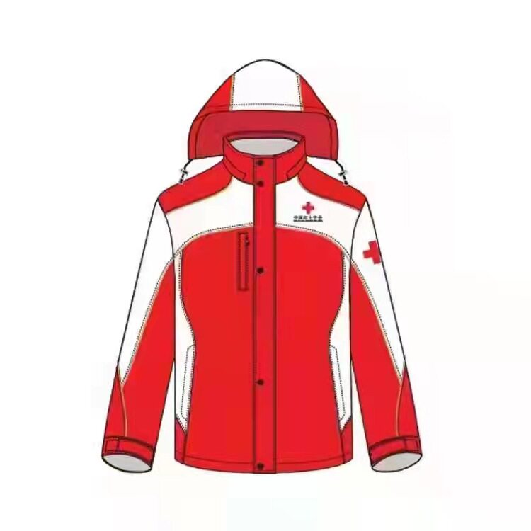 China Health Red Cross Volunteer Emergency Rescue Team Winter Charge Clothes Customized Personal Carrying Equipment