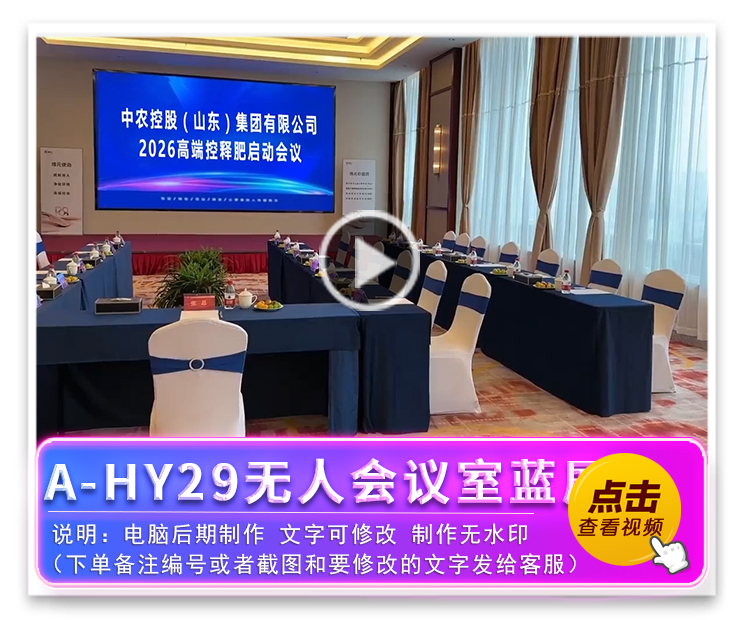 A-HY29无人会议室蓝屏幕