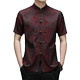 Pierre Cardin High-End Mulberry Silk Tang Suit Short-Sleeved T-Shirt Summer Chinese Style Father's Wedding Banquet Dress Silk Shirt